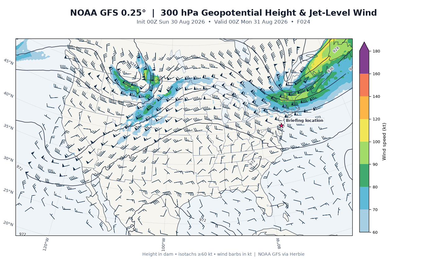 GFS 300-mb day 1 guidance