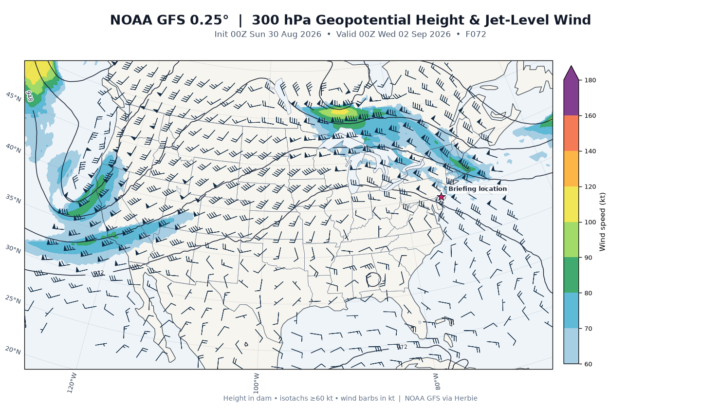GFS 300-mb day 3 guidance