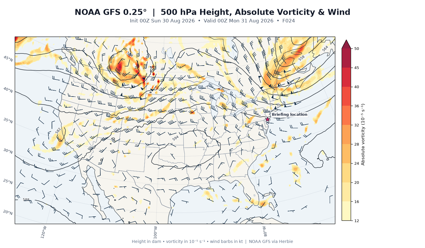 GFS 500-mb day 1 guidance