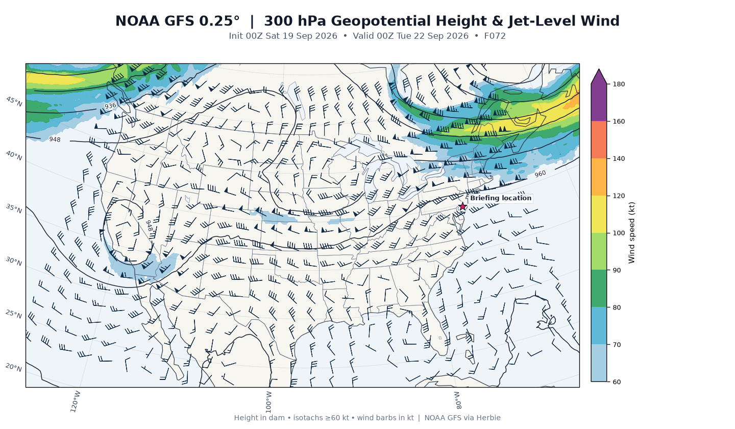 GFS 300-mb day 3 guidance