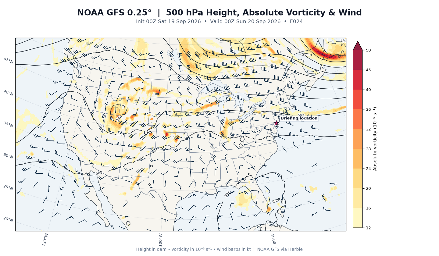 GFS 500-mb day 1 guidance