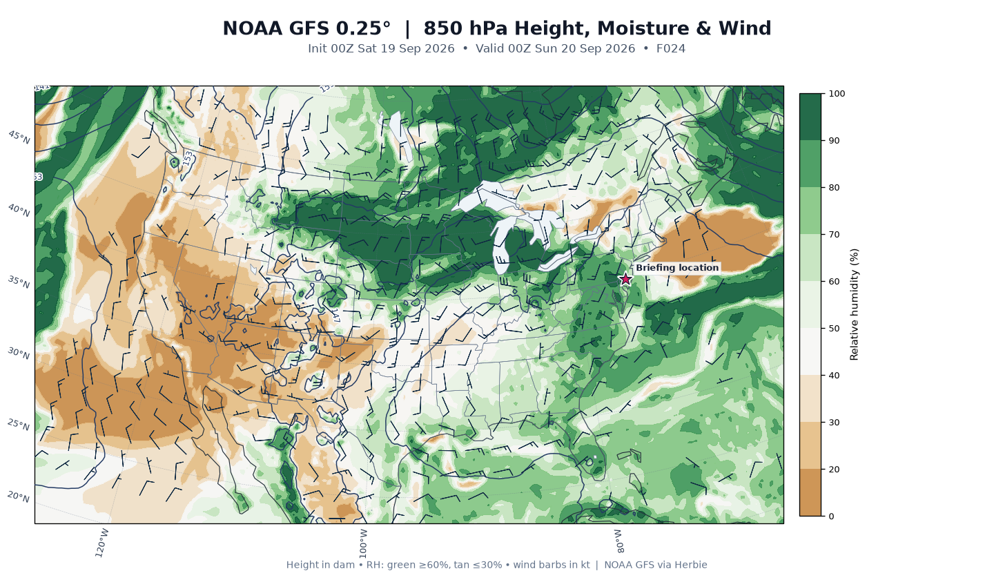 GFS 850-mb day 1 guidance