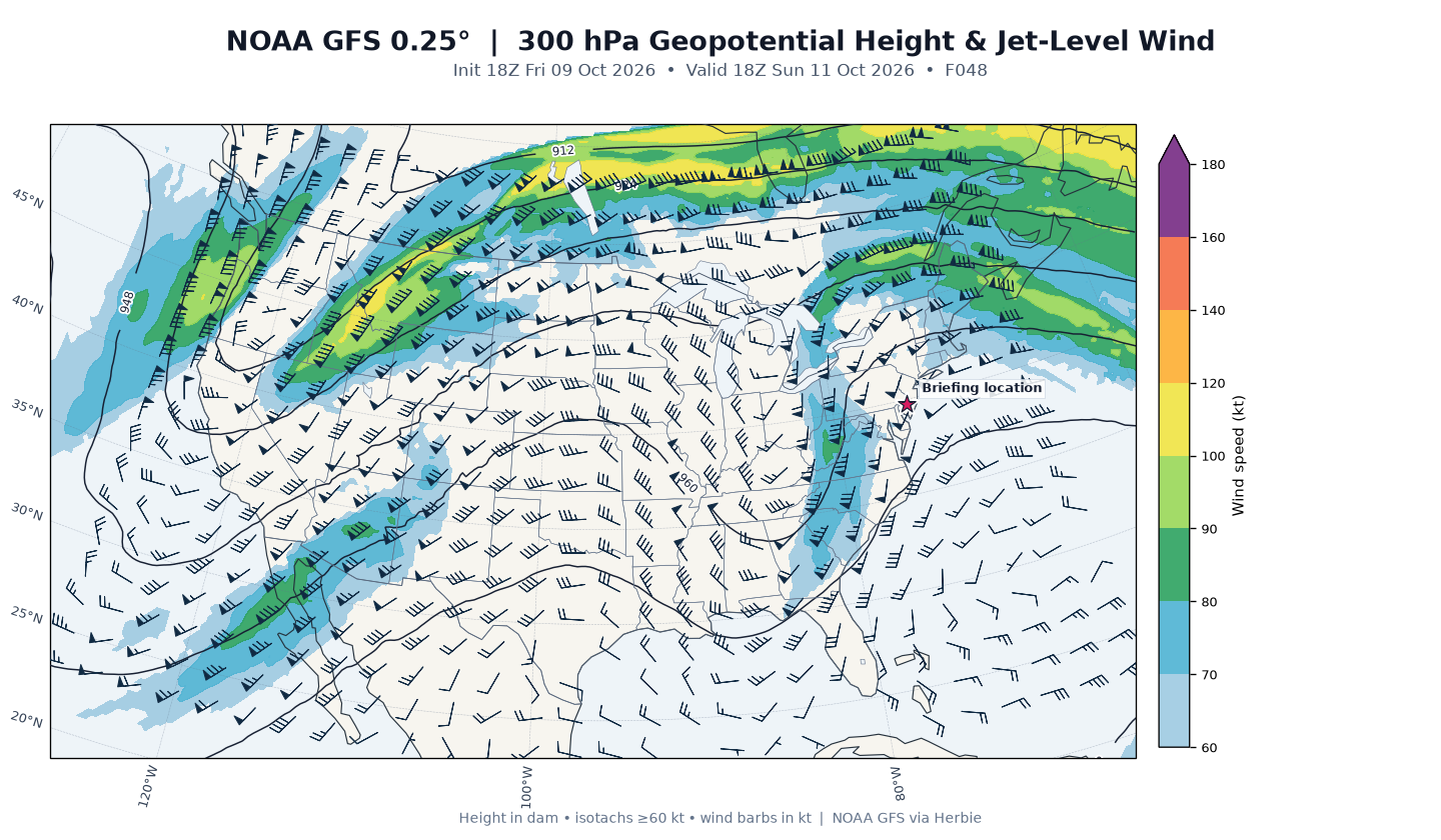 GFS 300-mb day 2 guidance