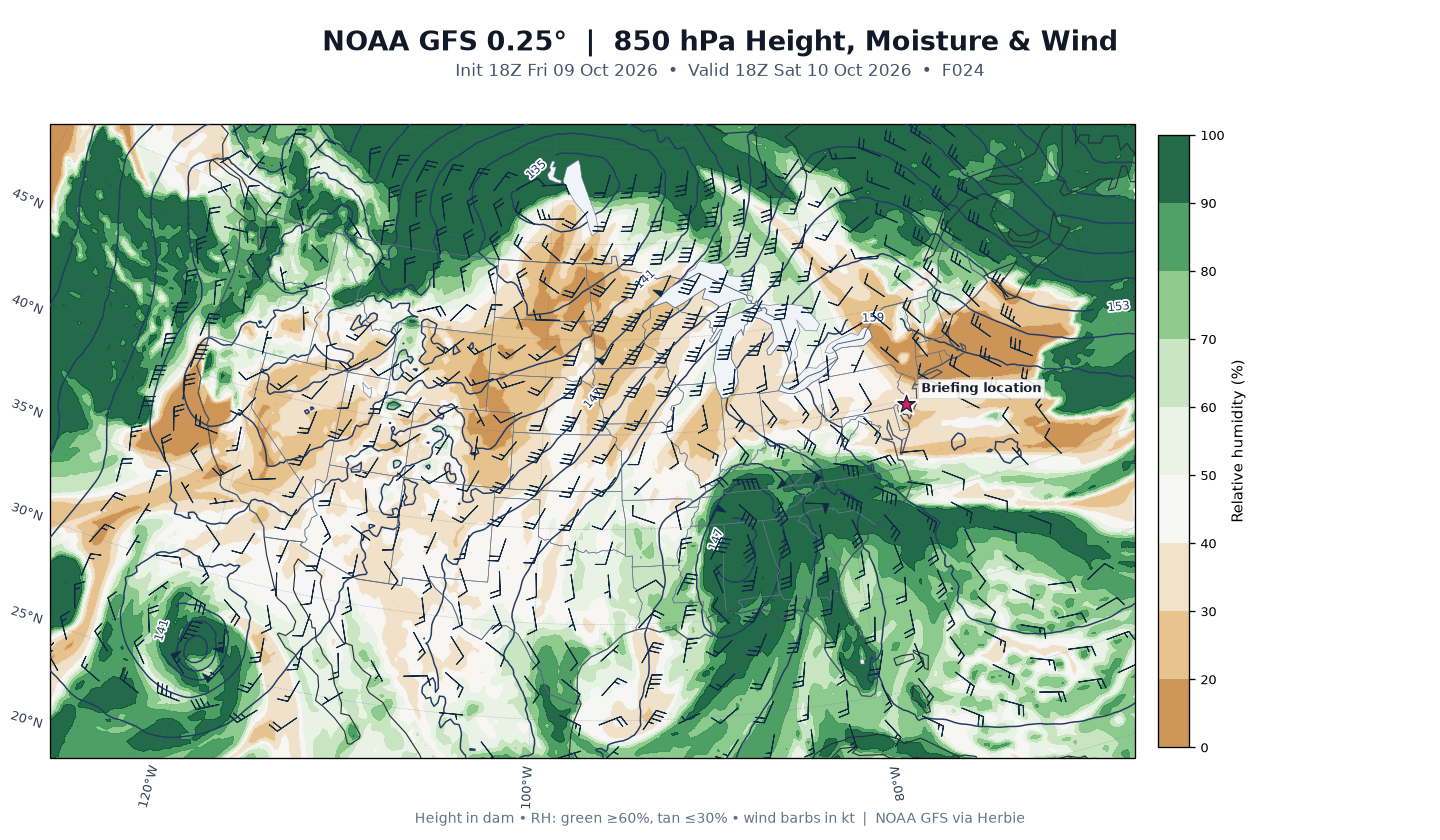 GFS 850-mb day 1 guidance