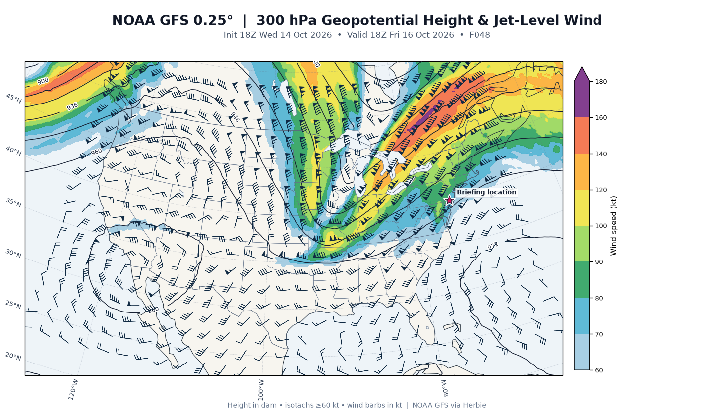GFS 300-mb day 2 guidance