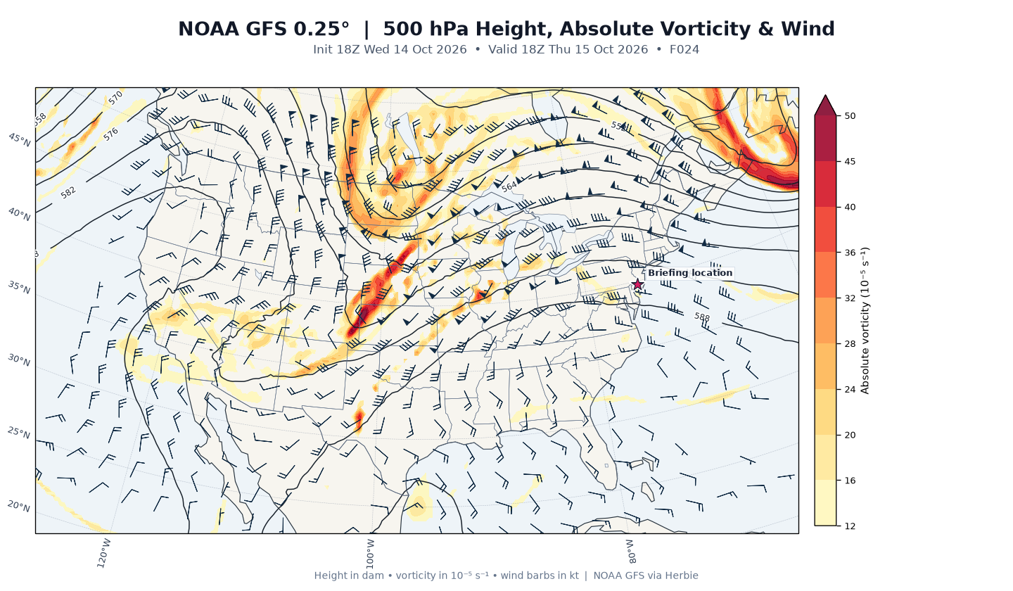 GFS 500-mb day 1 guidance