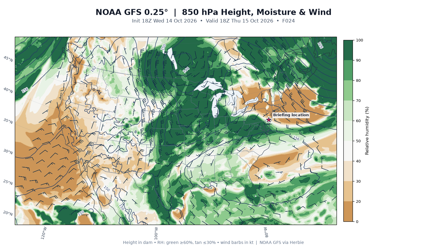 GFS 850-mb day 1 guidance