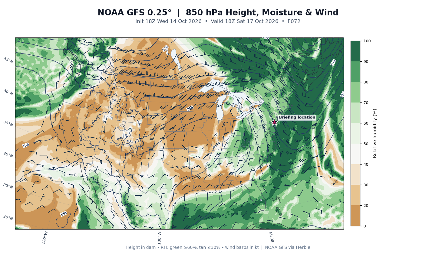 GFS 850-mb day 3 guidance