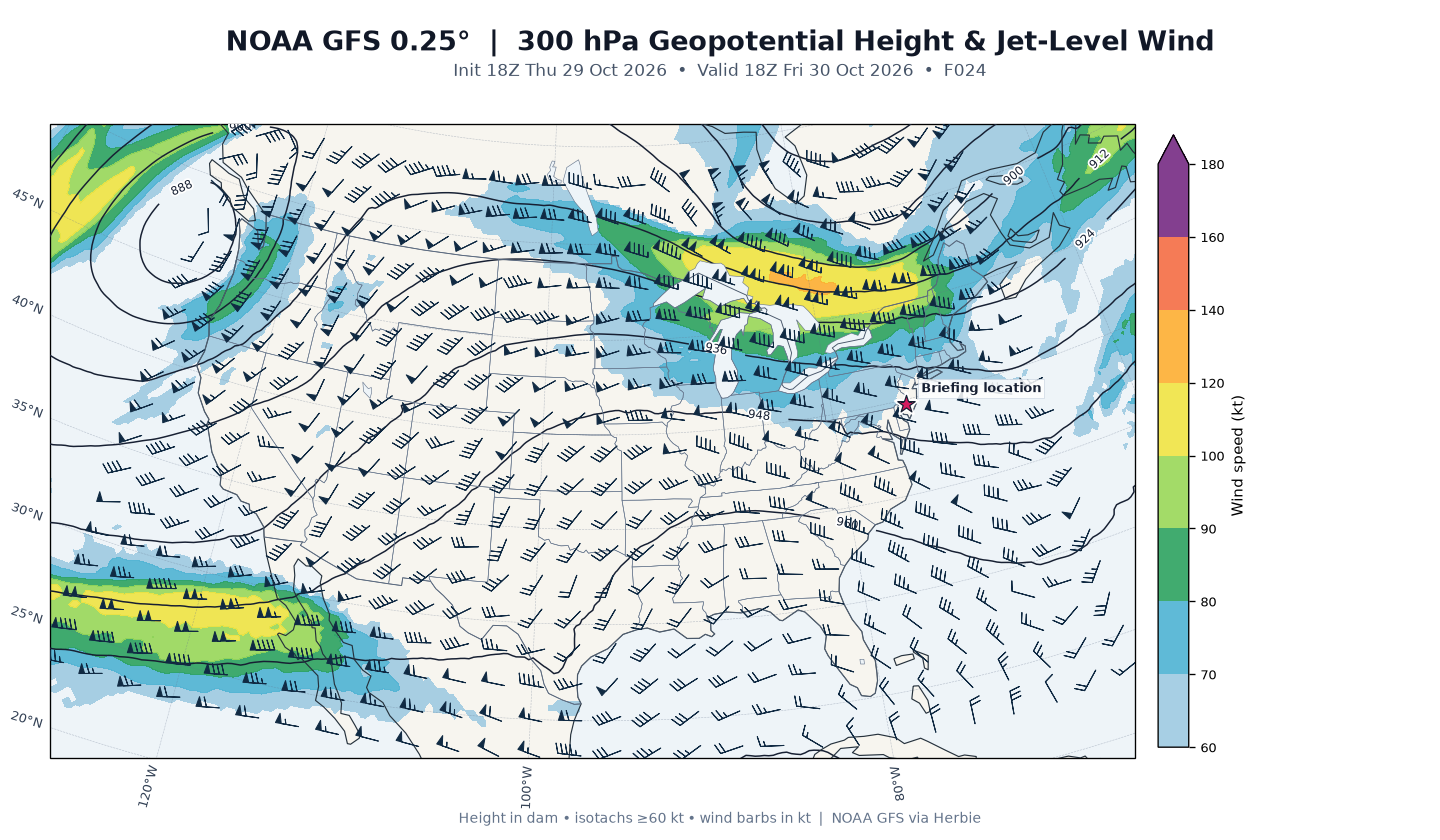 GFS 300-mb day 1 guidance
