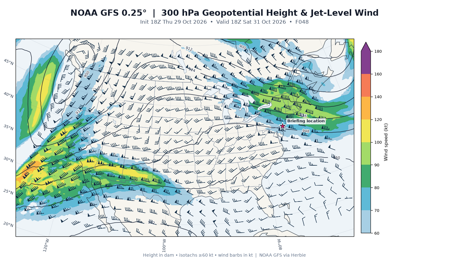 GFS 300-mb day 2 guidance