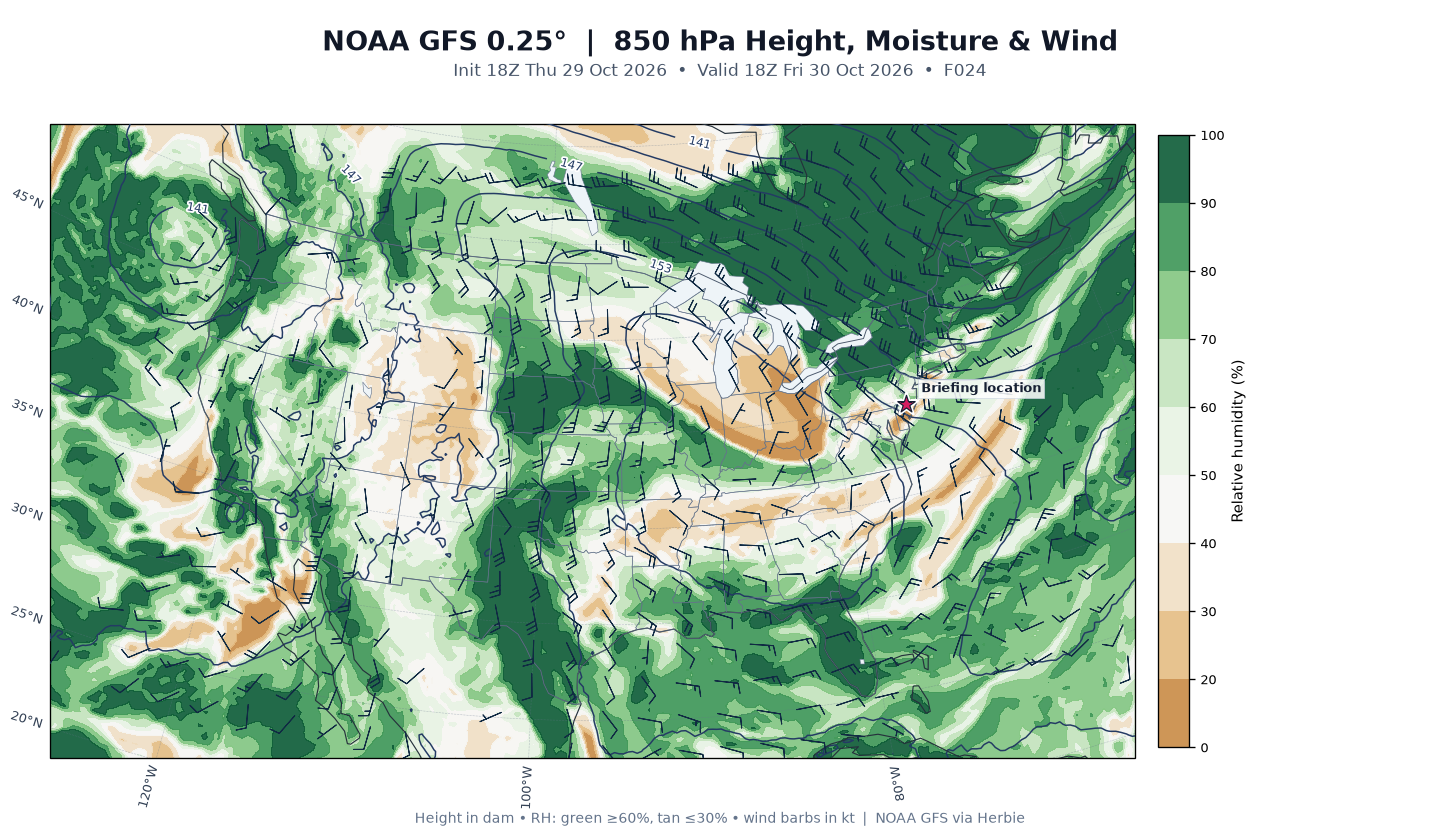 GFS 850-mb day 1 guidance