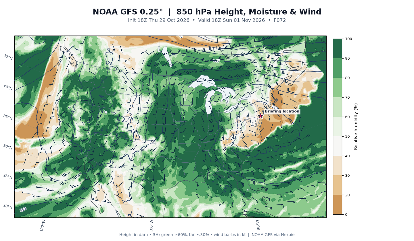 GFS 850-mb day 3 guidance